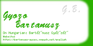 gyozo bartanusz business card